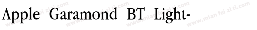 Apple Garamond BT Light字体转换